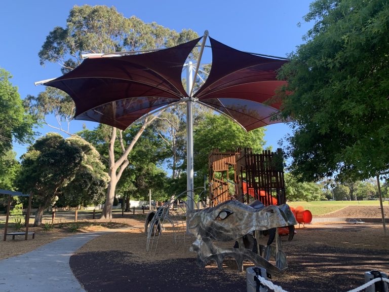 Highfield Park dragon wing structure - City of Boroondara